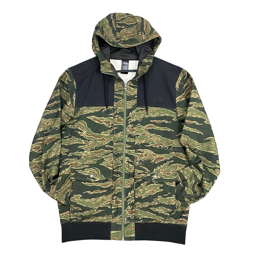 The North Face A7EV Mountain Jacket Mens S Green Tiger Stripe Camo Y2K Hooded